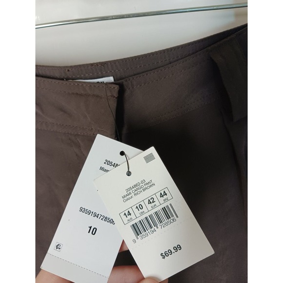Cotton On Miami Cargo Pants Size 10 Brown Wide Leg NWT MSRP $69.99 - Picture 3 of 8